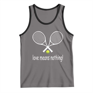 Funny Tennis Lover Tank Top Love Means Nothing TS11 Deep Heather Black Print Your Wear
