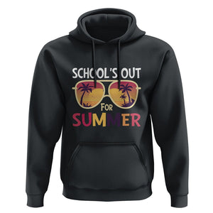 Schools Out For Summer Hoodie End Of School Retro Sunglasses Summer Vacation TS11 Black Print Your Wear