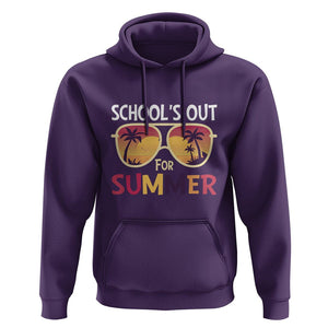 Schools Out For Summer Hoodie End Of School Retro Sunglasses Summer Vacation TS11 Purple Print Your Wear
