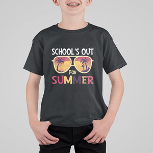 Schools Out For Summer T Shirt For Kid End Of School Retro Sunglasses Summer Vacation TS11 Black Print Your Wear