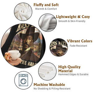 Bass Reeves True To The Badge Throw Blanket African American Cowboy Marshal Black History Month TS11 Print Your Wear