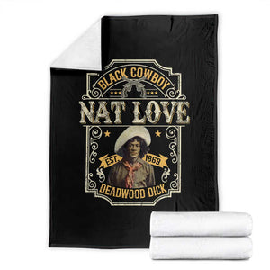 Black Cowboy Nat Love Throw Blanket Deadwood Dick African American Cowboy TS11 Black Print Your Wear