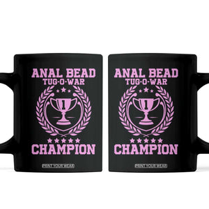 Funny #1 Anal Bead Tug O War Champion Coffee Mug Pink Adult Humor Cringe - Print Your Wear