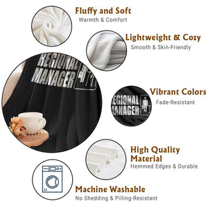 Regional Manager Throw Blanket Funny Dad Baby Matching TS11 Print Your Wear