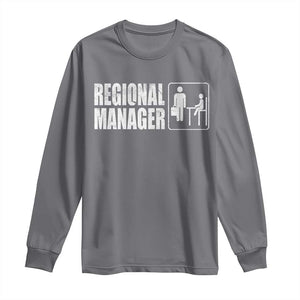 Regional Manager Long Sleeve Shirt Funny Dad Baby Matching TS11 Charcoal Print Your Wear
