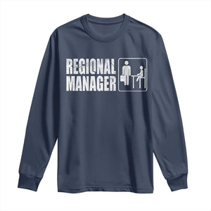 Regional Manager Long Sleeve Shirt Funny Dad Baby Matching TS11 Navy Print Your Wear