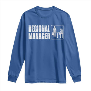 Regional Manager Long Sleeve Shirt Funny Dad Baby Matching TS11 Royal Blue Print Your Wear