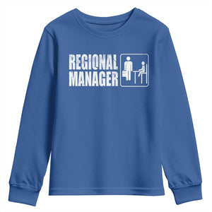 Regional Manager Youth Sweatshirt Funny Dad Baby Matching TS11 Royal Blue Print Your Wear