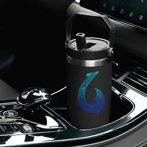 Tribal Makau Hawaiian Fish Hook Pacific Islander Hawaiian Flip Straw Tumbler TS11 Print Your Wear