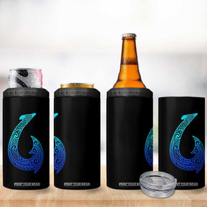 Tribal Makau Hawaiian Fish Hook Pacific Islander Hawaiian 4 in 1 Can Cooler Tumbler TS11 Print Your Wear
