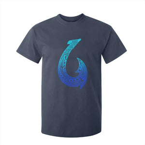 Tribal Makau Hawaiian Fish Hook Pacific Islander Hawaiian T Shirt For Kid TS11 Navy Print Your Wear