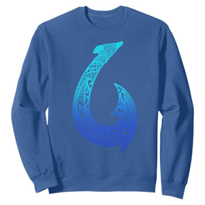 Tribal Makau Hawaiian Fish Hook Pacific Islander Hawaiian Sweatshirt TS11 Royal Blue Print Your Wear