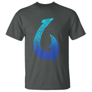 Tribal Makau Hawaiian Fish Hook Pacific Islander Hawaiian T Shirt TS11 Dark Heather Print Your Wear