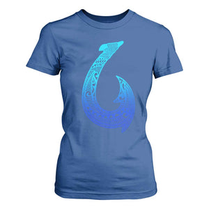 Tribal Makau Hawaiian Fish Hook Pacific Islander Hawaiian T Shirt For Women TS11 Royal Blue Print Your Wear