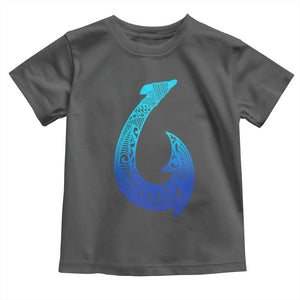 Tribal Makau Hawaiian Fish Hook Pacific Islander Hawaiian Toddler T Shirt TS11 Dark Heather Print Your Wear