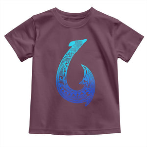 Tribal Makau Hawaiian Fish Hook Pacific Islander Hawaiian Toddler T Shirt TS11 Maroon Print Your Wear