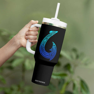 Tribal Makau Hawaiian Fish Hook Pacific Islander Hawaiian Tumbler With Handle TS11 Print Your Wear