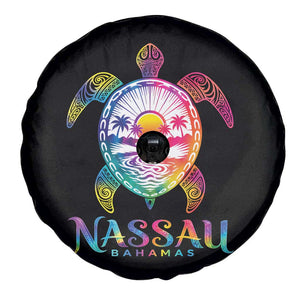 Nassau Bahamas Beach Vacation Spare Tire Cover Tie Dye Sea Turtle TS11 Print Your Wear