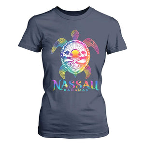 Nassau Bahamas Beach Vacation T Shirt For Women Tie Dye Sea Turtle TS11 Navy Print Your Wear