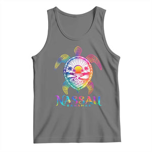 Nassau Bahamas Beach Vacation Tank Top Tie Dye Sea Turtle TS11 Black Heather Print Your Wear