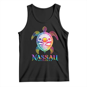 Nassau Bahamas Beach Vacation Tank Top Tie Dye Sea Turtle TS11 Black Print Your Wear