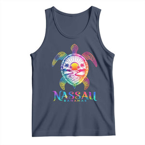 Nassau Bahamas Beach Vacation Tank Top Tie Dye Sea Turtle TS11 Navy Print Your Wear