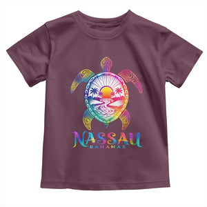 Nassau Bahamas Beach Vacation Toddler T Shirt Tie Dye Sea Turtle TS11 Maroon Print Your Wear