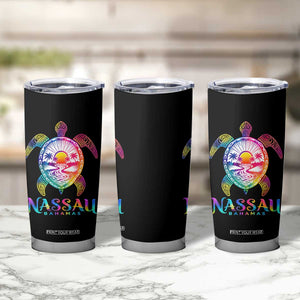 Nassau Bahamas Beach Vacation Tumbler Cup Tie Dye Sea Turtle TS11 Print Your Wear