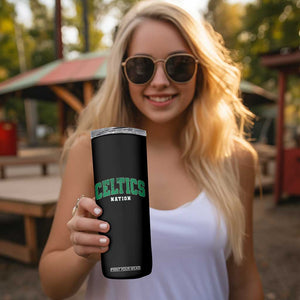 Celtic Nation Skinny Tumbler Sports Varsity Aesthetic Letters Cap TS11 Print Your Wear