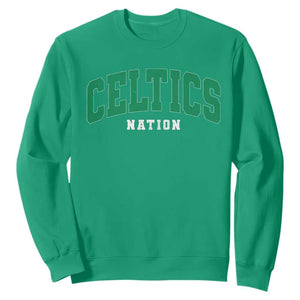Celtic Nation Sweatshirt Sports Varsity Aesthetic Letters Cap TS11 Irish Green Print Your Wear