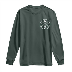 Fishing Dad Long Sleeve Shirt Fisherman Fish Lover Father's Day Gift TS11 Dark Forest Green Print Your Wear