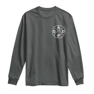 Fishing Dad Long Sleeve Shirt Fisherman Fish Lover Father's Day Gift TS11 Dark Heather Print Your Wear