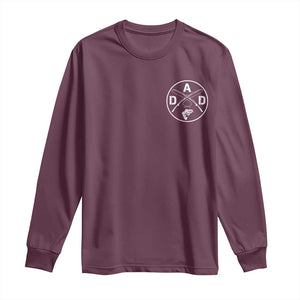 Fishing Dad Long Sleeve Shirt Fisherman Fish Lover Father's Day Gift TS11 Maroon Print Your Wear
