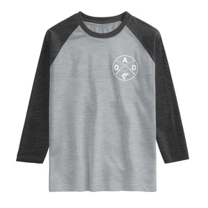 Fishing Dad Raglan Shirt Fisherman Fish Lover Father's Day Gift TS11 Heather Gray Heather Charcoal Print Your Wear