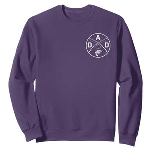 Fishing Dad Sweatshirt Fisherman Fish Lover Father's Day Gift TS11 Purple Print Your Wear