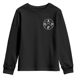 Fishing Dad Youth Sweatshirt Fisherman Fish Lover Father's Day Gift TS11 Black Print Your Wear