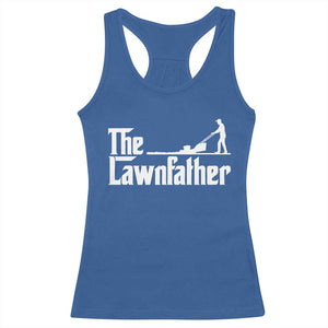 The Lawnfather Racerback Tank Top Lawn Mowing Dad Gardening Fathers Day