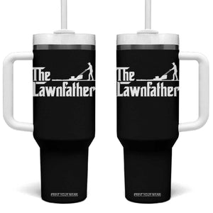 The Lawnfather Tumbler With Handle Lawn Mowing Dad Gardening Fathers Day