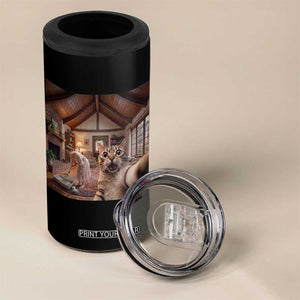 Cat Selfie with Woman Funny Cat Mom 4 in 1 Can Cooler Tumbler TS11 Print Your Wear