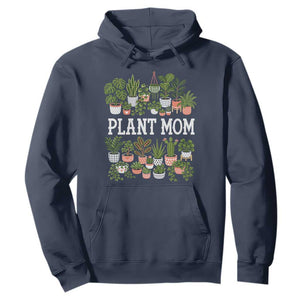 Plant Mom Hoodie Funny Plant Lady Mama Floral Garden TS11 Navy Print Your Wear