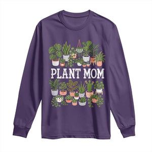 Plant Mom Long Sleeve Shirt Funny Plant Lady Mama Floral Garden TS11 Purple Print Your Wear