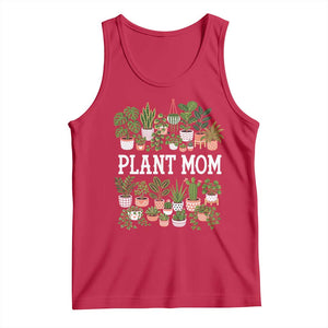 Plant Mom Tank Top Funny Plant Lady Mama Floral Garden TS11 Red Print Your Wear