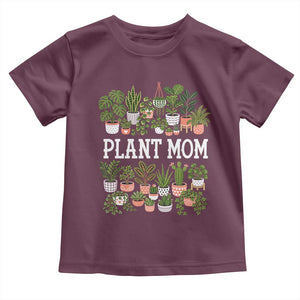 Plant Mom Toddler T Shirt Funny Plant Lady Mama Floral Garden TS11 Maroon Print Your Wear