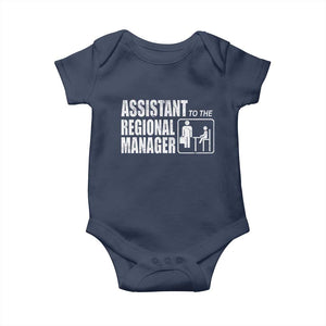 Assistant To The Regional Manager Baby Onesie Funny Dad Baby Matching TS11 Navy Print Your Wear