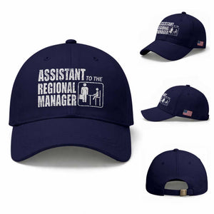 Assistant To The Regional Manager Baseball Cap Funny Dad Baby Matching TS11 Baseball Cap Universal Fit Dark Blue Print Your Wear