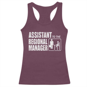 Assistant To The Regional Manager Racerback Tank Top Funny Dad Baby Matching TS11 Maroon Print Your Wear