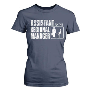 Assistant To The Regional Manager T Shirt For Women Funny Dad Baby Matching TS11 Navy Print Your Wear