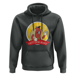 Hot Dog Man Hoodie Vintage Comic Retro TS11 Dark Heather Print Your Wear