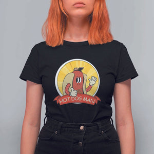Hot Dog Man T Shirt For Women Vintage Comic Retro TS11 Black Print Your Wear