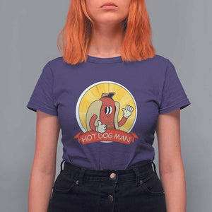 Hot Dog Man T Shirt For Women Vintage Comic Retro TS11 Purple Print Your Wear